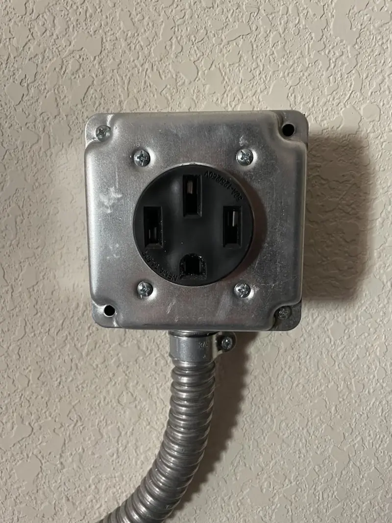 NEMA 14-50 outlet installed for Electrical Panel Upgrade in Green Bay